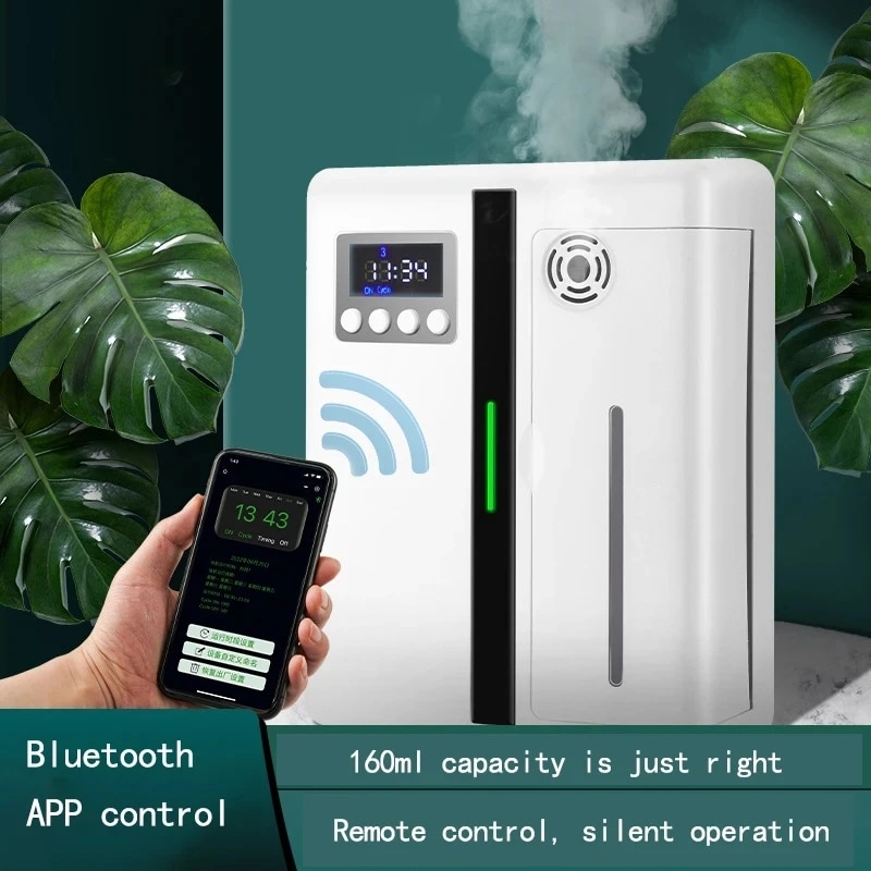 Smart Home Fragrance Diffuser - 160ml水なし香りディフューザーBluetooth壁掛け式フレグランスマシンスマート香りディフューザーエッセンシャルオイルホテル家庭用