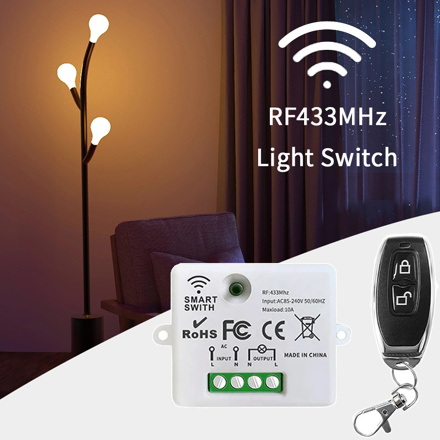 Smart Home Project - RF 433MHz ワイヤレスリモートコントロールスイッチスマートホーム 110V 220V 10A