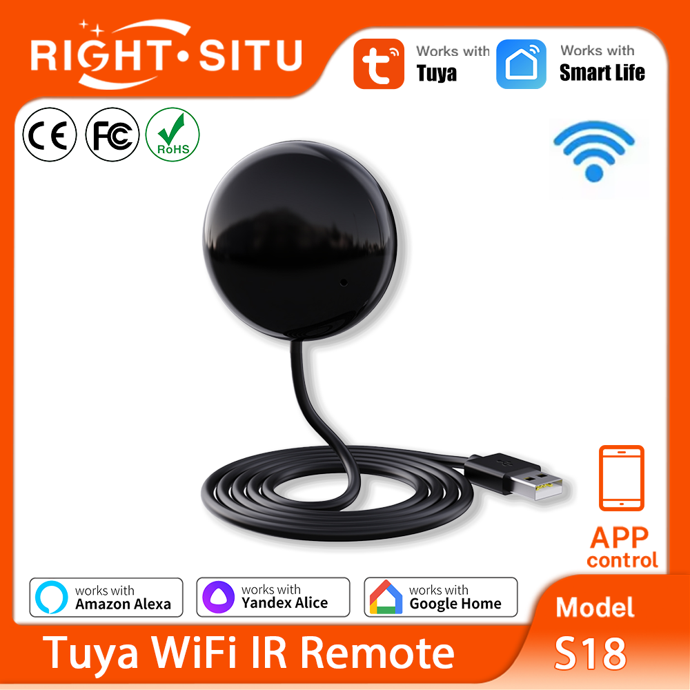 Smart Home Proxmox - Tuya WiFi IRリモコン スマートホームオートメーション用リモコン ユニバーサル赤外線デバイス Alexa、Google