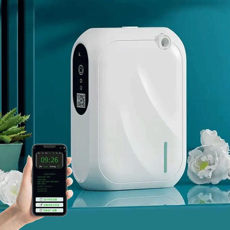 Smart Home Fragrance Diffuser - カバー範囲200m³ アロマディフューザーマシン Bluetoothアプリ制御 フレグランスディフューザー 壁掛け式 香り拡散器