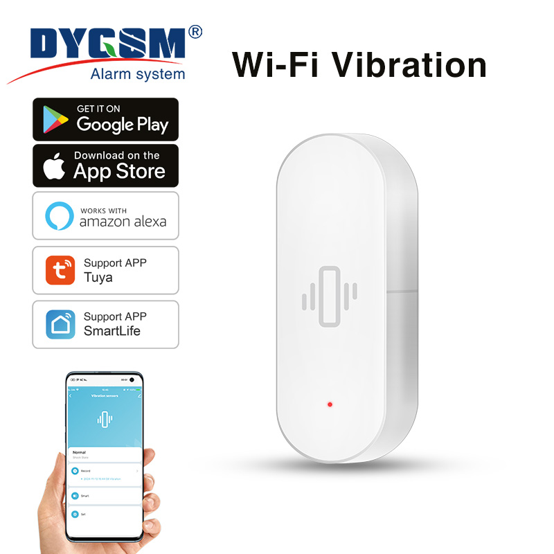 Smart Home Proxmox - Tuya WiFi 振動センサー、高感度検知、スマートアラート、安全な生活を実現、Alexa/Google Home と互換性があります。