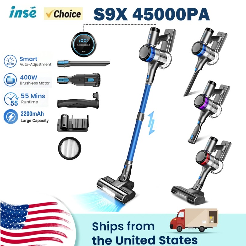 Vacuum Cleaner Smart Home - INSE S9X コードレス掃除機 45Kpa スティック型掃除機 LEDディスプレイ搭載