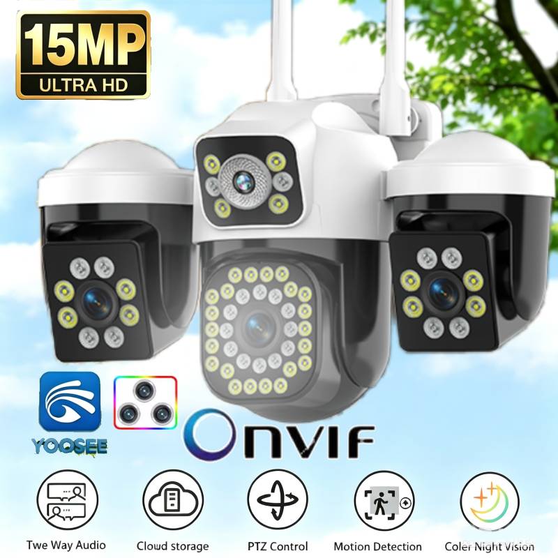 Smart Home Kamera - YOOSEE Home 15MP IPカメラ 屋外用 トリプルレンズ