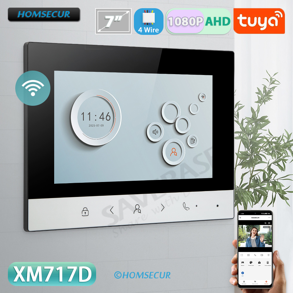 Smart Home Project - TuyaスマートWIFI屋内モニター 7インチ/10インチLCDスクリーン 4線式HD 1080Pハンズフリービデオドアホンインターホン ドアベル ホームセキュリティ