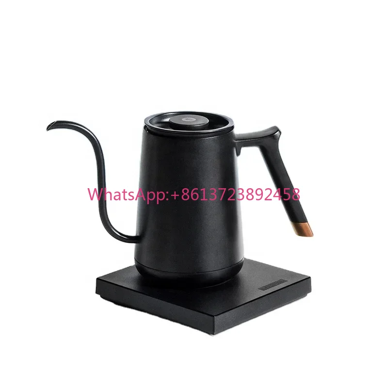 Home Smart Kettle - ホテル、家庭、カフェ、オフィス、バリスタ向けステンレス製ティムモアグースネック600ml温度調節可能電気ブラックコーヒーケトル