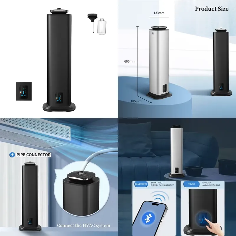 Smart Home Fragrance Diffuser - ホテルホームウォーターレスエッセンシャルオイルディフューザー800mlスマートフレグランスマシン垂直HVACアプリ対応セントディフューザー