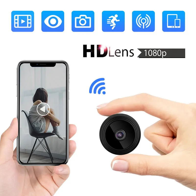 Smart Home Kamera - ミニ Wifi カメラデジタルカマラ Oculta Espia 小型ボディカムスマートホームワイヤレスカメラ