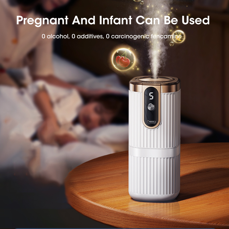 Smart Home Fragrance Diffuser - USBスマート香水加湿器全自動エッセンシャルオイルディフューザー5段階アロマセラピーマシン（家庭用・車用消臭）