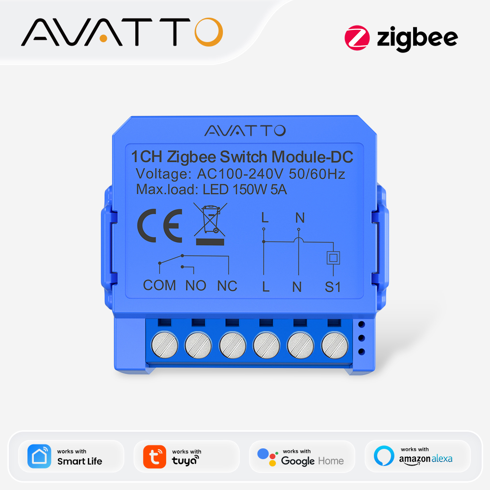 Smart Home Simple - AVATTO WiFi/ZigBee スマートドライコンタクトモジュール AC 100-240V スマートホーム