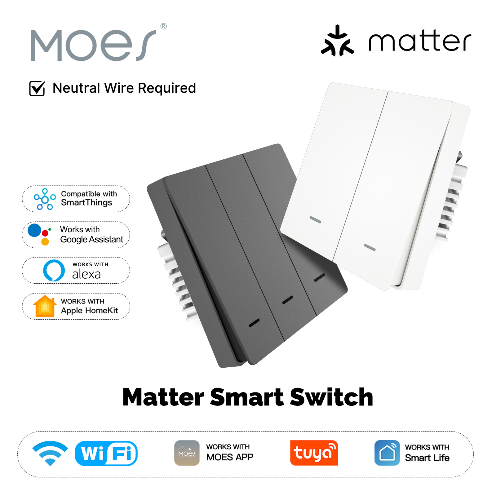 Smart Home Proxmox - MOES Matter Tuya WiFi スマート ライト