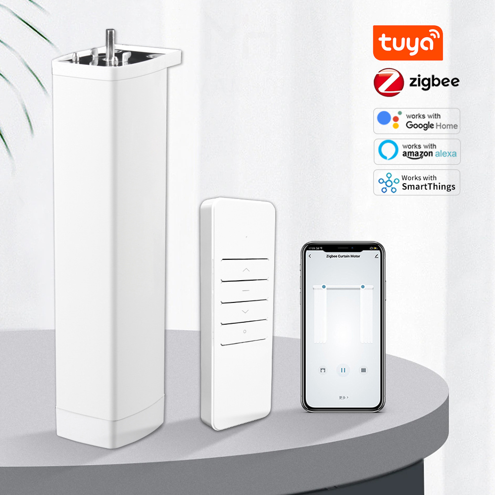 Curtain Motor - スマート Tuya Zigbee 電気スマート自動ホームカーテンシャッターモーターサポート RF リモート
