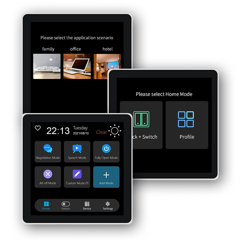 Smart Home Z Wave - FUERS 4 インチタッチスクリーン多機能スマート壁スイッチ T3E スイッチシーンパネルインテリジェントホームタッチスクリーン Zigbee