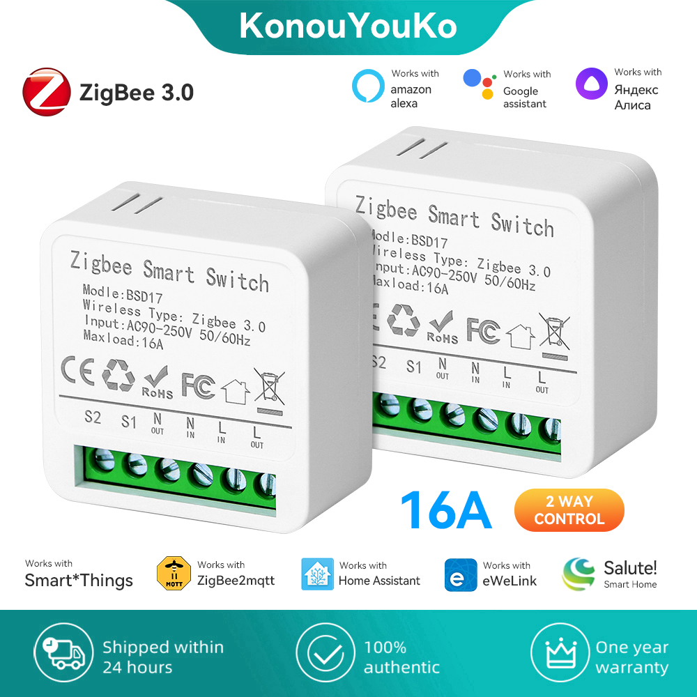 Smart Home Simple - Ewink-smartThings,alice,alexa,Google Home Assistant,zigbee2mqtt,zigbee 3.0のスマートスイッチ