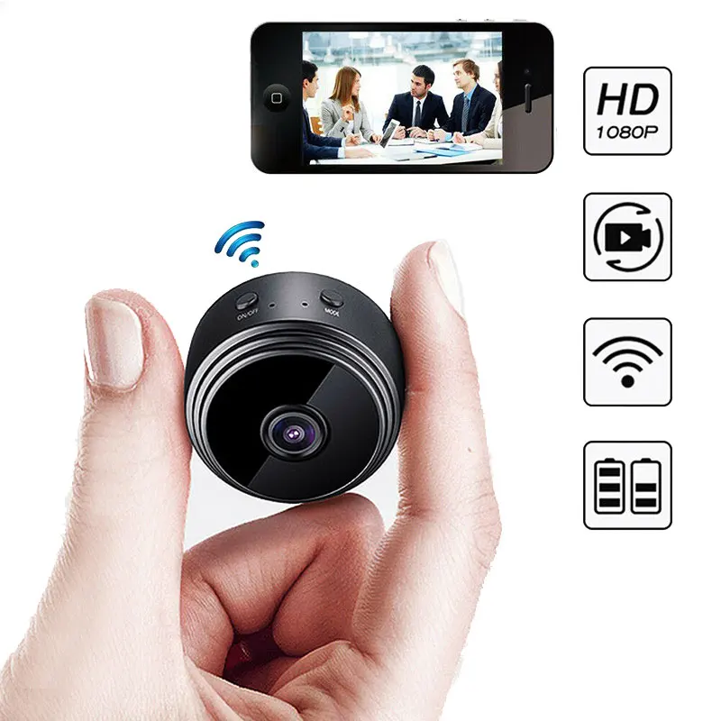 Smart Home Kamera - HD 1080P ミニデジタル Wifi カメラ小型ビデオカマラ Espia