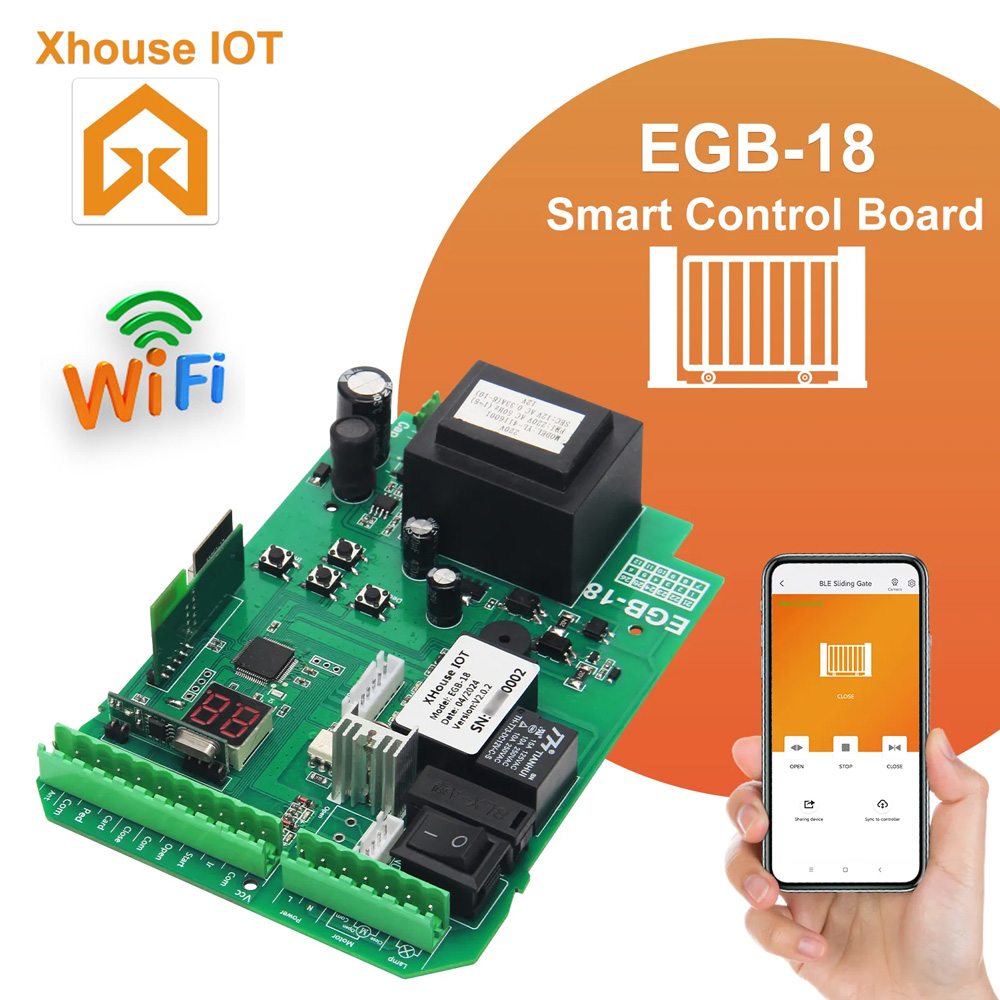 Smart Home Samsung - スライドゲートオープナー用マザーボード、交換用コントロールメインボード、オプションのリモートコントロールカードとWiFiバージョン付き