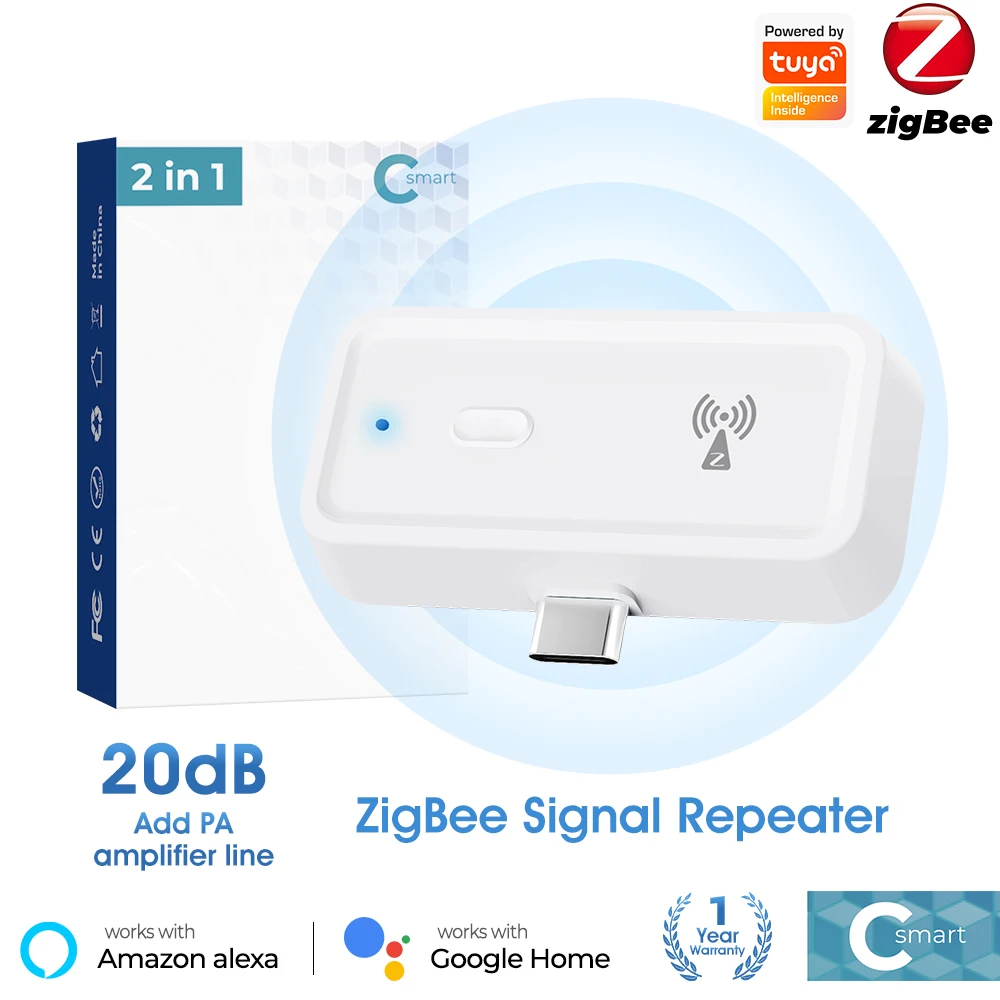 Smart Home Hub Matter - スマート Tuya Zigbee 3.0 ワイヤレス信号リピーター Type-C