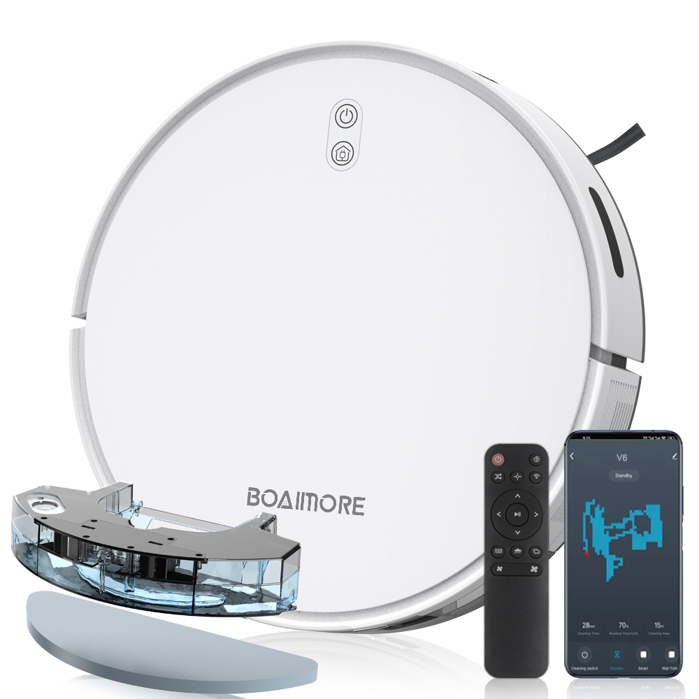 Vacuum Cleaner Smart Home - ロボット掃除機コンボモップ 6500PA スマートワイヤレスアプリ制御床掃除機自己充電家庭用ロボット